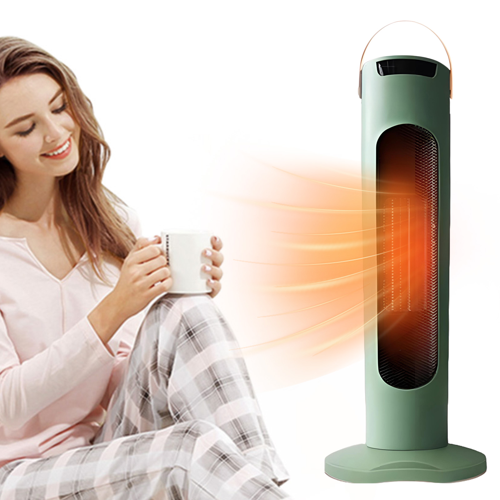 Mini Wind Turbine Vertical - 2000W Vertical Heater with Digital Display