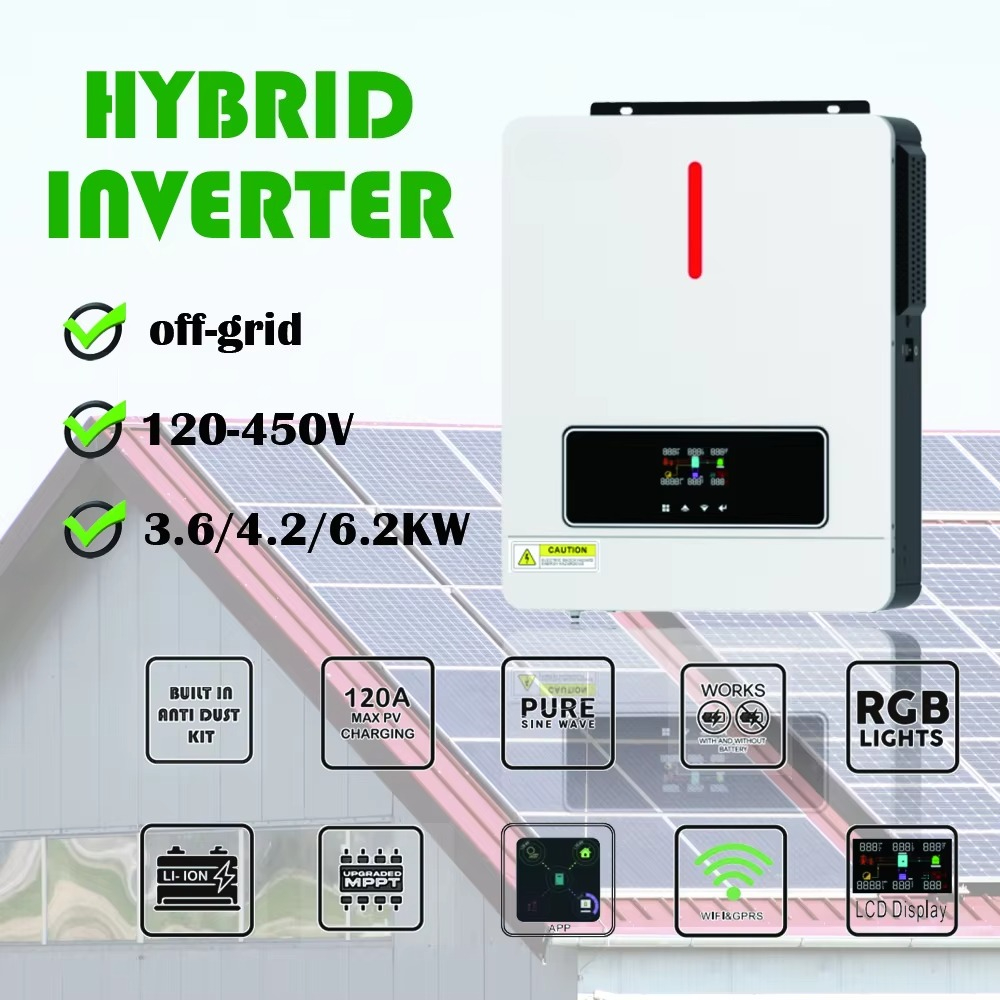 Hybrid Solar Inverter - 99% High Efficiency MPPT 220V 24V