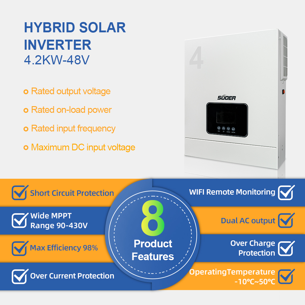 New 4.2kw 24v 230v off Grid In - огляд і ціна Hybrid Solar Inverter